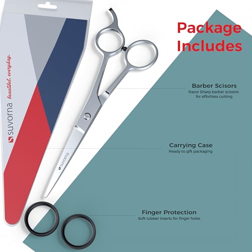 Suvorna 6.5" Hair Scissors Professional - barber scissors to cut hair - Extremely Sharp Hair Cutting Scissors for Hair Cutting - Right Hand Hair Shears for Women, Men and Adults.