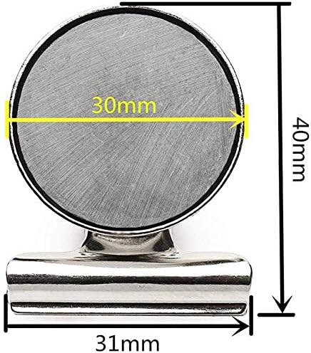 VNDUEEY 20 Pack Fridge Magnets Refrigerator Magnets Strong Magnetic Clips, Magnet Clips Heavy Duty, Whiteboard Magnet Magnetic Paper Clips for Home, School, Office, Teaching, Locker (Silver)