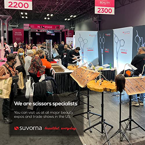 Suvorna 6.5β Thinning Shears for Hair Cutting, Trimming and Styling. Stainless Steel Texturizing Shears, blending shears and Layering Scissors for Cutting Hair for Women, Men and Adults