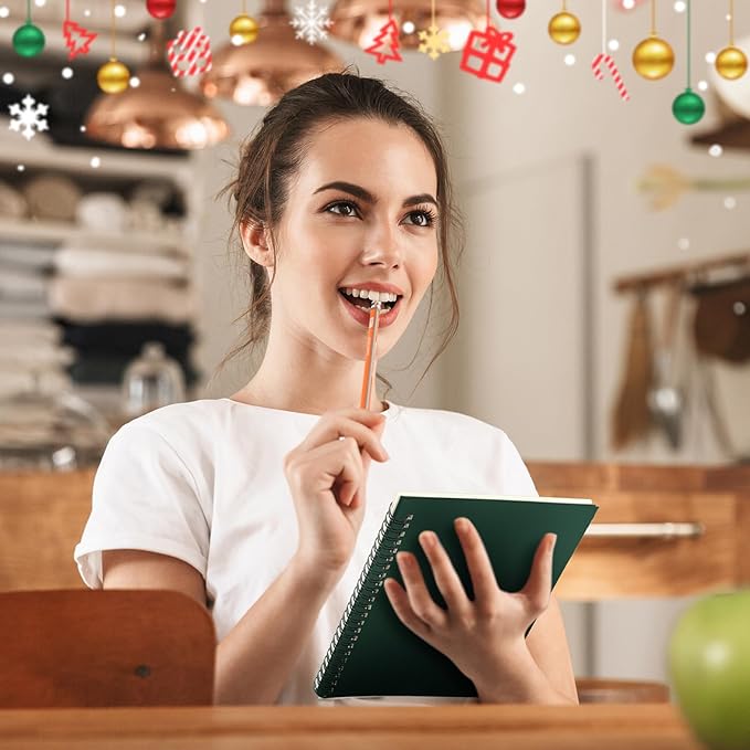 Yahenda Spiral Notebook Bulk A5 Journal Lined 8.3'' x 5.5'' Writing Composition Paper Small Notepad Subject Notebook for Students Office Business Back to School Supplies(Deep Green,Red,18 Pcs)