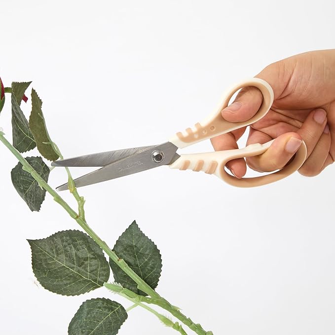 Yellow 7 Inch purpose scissors kit with Box Cutter Retractable Crafts scissors with Ultra Sharp Blades and Comfort Grip Handles, Cute Box Cutters for Office Home,Arts Crafts Cartons Cardboard Paper