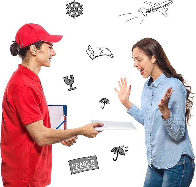 Metronic Bubble Mailers 6x10 Inch 3000 Pack White Bubble Mailers Usable Size 6x9'' Waterproof Padded Envelopes for Valentine's Day Decorations Packaging, Shipping, Mailing, Small Business Supplies