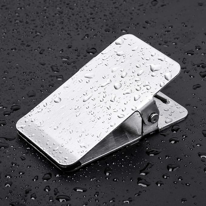 Stainless Steel Chip Clips,Long Heavy Duty Chip Clip for Record Text,DIY Clips for Office Kitchen School,for Paper/Food/Photo/File (6Pack),BURLIHOME