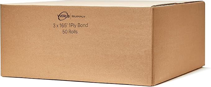 WRB SUPPLY 3" x 165' 1-Ply Bond (Non-Thermal) Paper Roll for Star SP700-50 NEW ROLLS