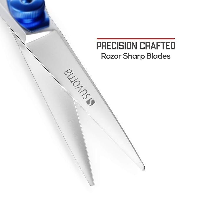 Suvorna 5.5 inch Barber Scissors | hair shears professional | haircutting scissors for adults | Hair Scissors Women & Men | Hairdresser Scissors | Hair Scissors Professional | Haircut Scissors.