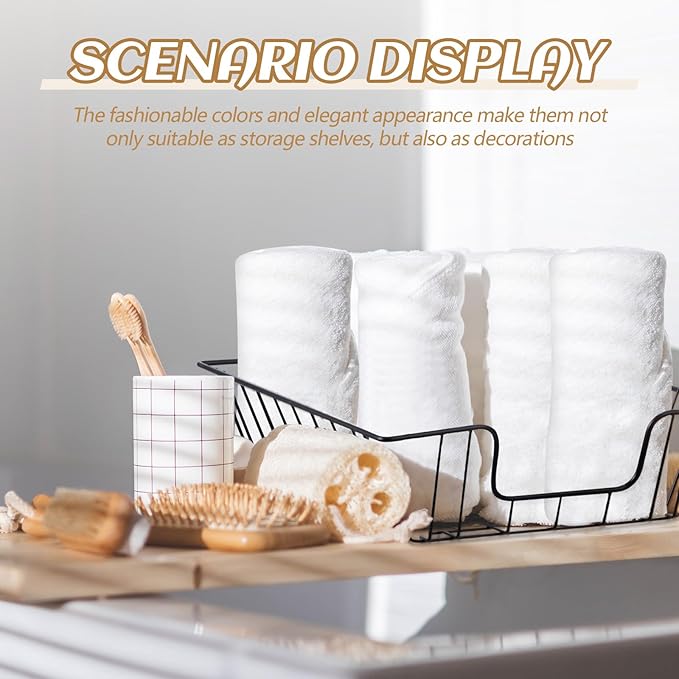 Yeaqee 6 Pcs Letter Tray Wire Paper Trays Stackable File Desk Organizer Metal File Paper Holder Basket for Desk Desktop Letter Storage for Office Home Classroom School(14'' x 10'' x 3'',Black)