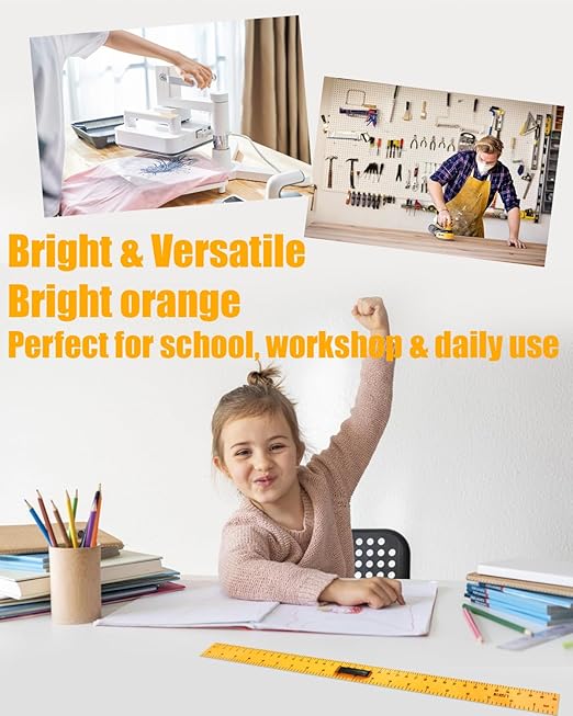 Folded Ruler - 100 cm - Yellow Magnetic Combination Teaching Ruler Plastic Rulers Math Teaching Tool Sectional Measurement Stick Yellow Office Product