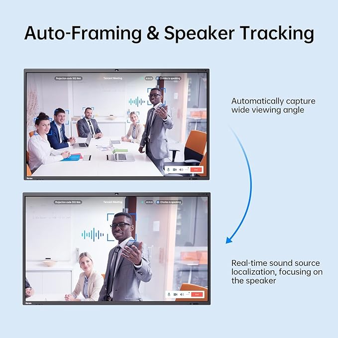 75 Inch 4K Smart Board - Google EDLA-Certified Interactive Whiteboard, 50-Point Touch, Wireless Casting - Digital Whiteboard for Classroom & Office & Home,300+ Free Apps (Board & Wall Mount Only)