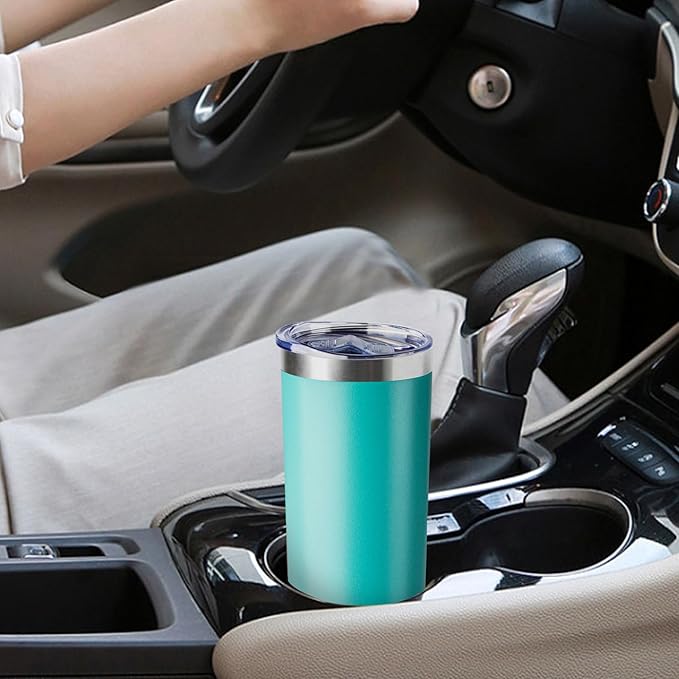 20 oz Skinny Tumbler with Lid and Straw,Stainless Steel Vacuum Insulated Tumbler Cup Double Wall Leak-proof Coffee Mug,Travel Thermal Water Tumbler for Home,Office,Outdoor(Teal,8)