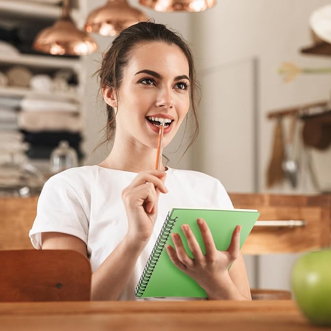 Yahenda Spiral Notebook Bulk A5 Journal Lined 8.3'' x 5.5'' Writing Composition Paper Small Notepad Subject Notebook for Students Office Business Back to School Supplies(Pastel Colors,4 Pcs)