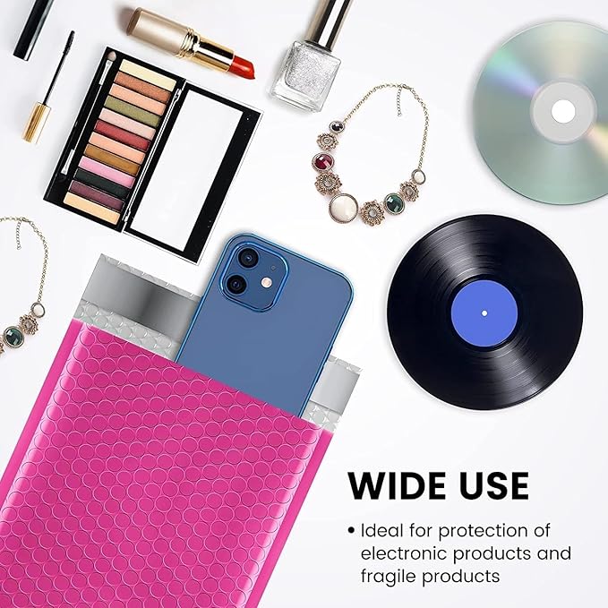 Fuxury Bubble Mailers 6x10" Pink Padded Envelopes 9600 Pack Bulk Strong Adhesion Full Pallet of Padded Mailers Thick Padded Mailers for Small Business Mailing Small Items,Jewelry,Makeup