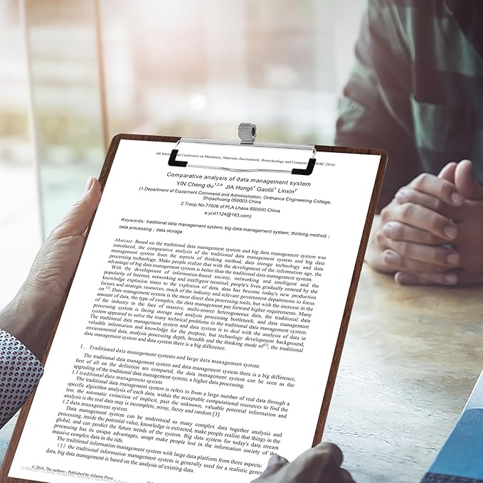 Wooden Clipboard, A4 Wood Clip Board,Clipboard Folder with Low Profile Clip and Hanging Hole,Clipboards for Classroom (10 Pack)