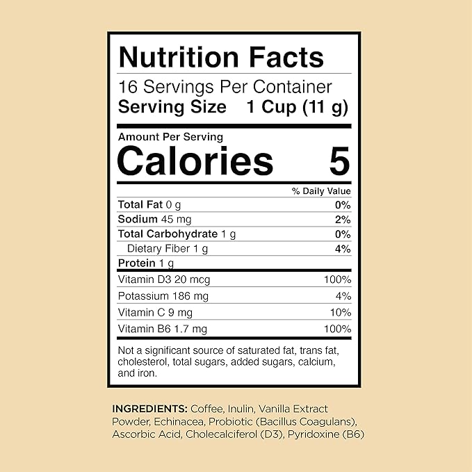 VitaCup Immunity Coffee Pods, Wellness Boost with Antioxidants, Echinacea, Probiotics, Vitamin C & D3, Medium Dark Roast, Recyclable Single Serve Pod Compatible with Keurig K-Cup Brewers,32 Ct