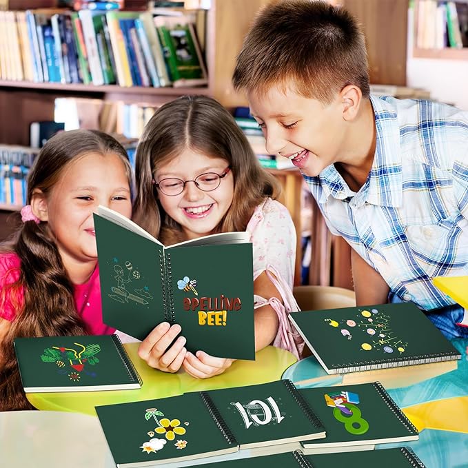 Yahenda Spiral Notebook Bulk A5 Journal Lined 8.3'' x 5.5'' Writing Composition Paper Small Notepad Subject Notebook for Students Office Business Back to School Supplies(Deep Green,108 Pcs)