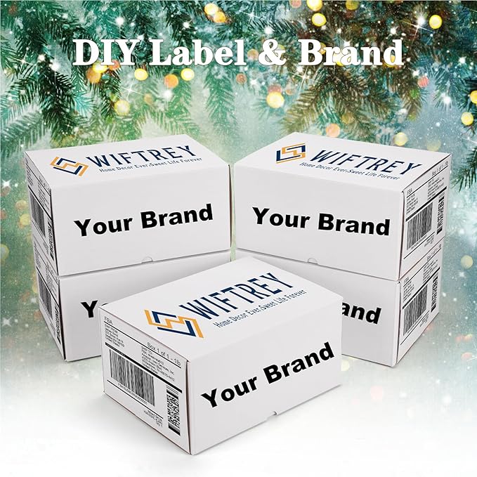 WIFTREY 12x9x6 inches White Shipping Boxes pack of 15, Corrugated Cardboard Boxes 12 x 9 x 6 for Packaging Small Business, Moving, Mailing