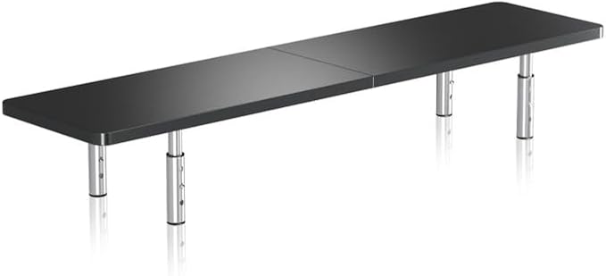 suptek Dual Monitor Stand Riser,Large Monitor Laptop Stand Riser 3 Adjustable Heights Computer Stand for Laptop, Printer, Notebook(MST016L)