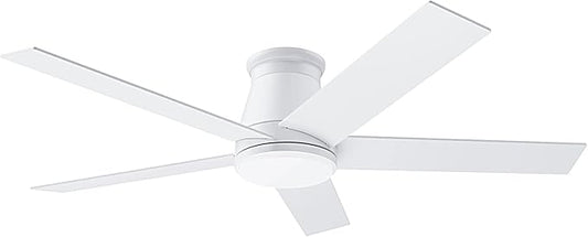wurzee 52" Ceiling Fan with Light, White,6 Speeds DC Reversible Motor,Timing, Dimmable for Bedroom, Kitchen, Patios