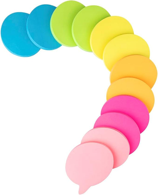 (12 Pads) Bubble Sticky Notes 3x3 Inches,Cute Bright Colors Self-Stick Pads, Easy to Stick for Home, Notebook, 72 Sheets/pad