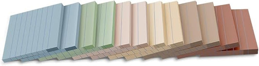 (12 Pads) Lined Sticky Notes 3x3 in Ruled Stickies Super Sticking Power Memo Pads Vintage Colors