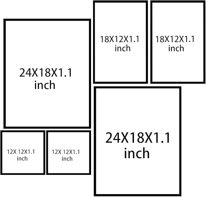 YEOION Inspirational Office Wall Art,Teamwork Motivational Wall Decor for Office,Workplace Canvas Wall Art Set of 6 Large Size