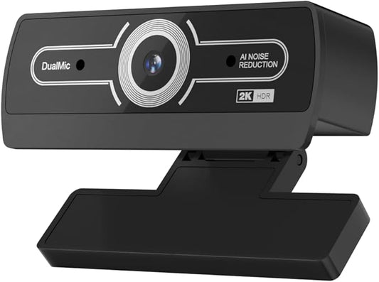 2K Webcam for PC, Full HD Video Calling, HD Light Correction, Works with Skype, Zoom, FaceTime, Hangouts, PC/Mac/Laptop/MacBook/Tablet
