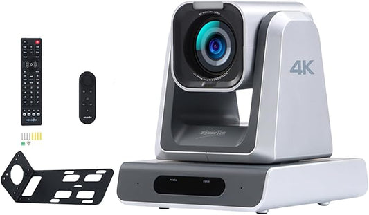 zowietek 4K PTZ Camera PoE, 12X Optical Zoom, Simultaneous HDMI and SDI Output, USB Out for Conference, RTSP/RTMP(s)/SRT, Standalone IP Live Streaming to YouTube for Meeting, Church, Event