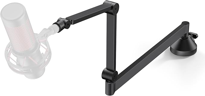 InnoGear Low Profile Mic Arm, 360° Rotatable Microphone Arm Stand Foldable Desk Mic Boom Arm with 3/8" to 5/8" Adapter for Fifine AM8 K669B Blue Yeti HyperX QuadCast SoloCast AT2020 and Other Mics
