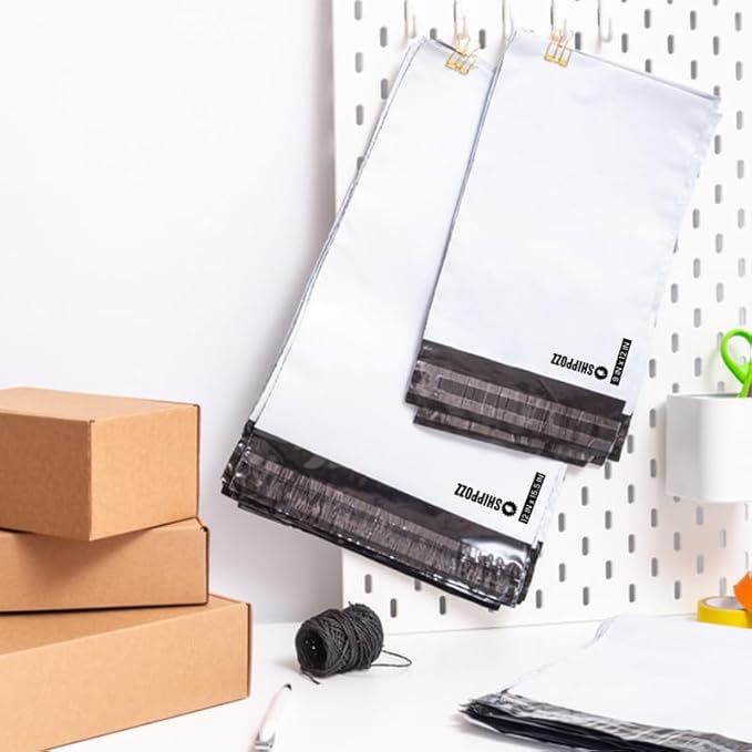 10 x 13 200pcs Shippozz Poly Mailers – Durable Shipping Envelopes with Strong Adhesive Seal, Waterproof and Tear-Resistant Design – Ideal for Clothing, Books, and Accessories