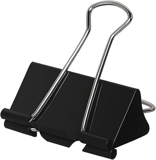 Large Binder Clips 1.6 Inch (60 Pack), Big Binder Clips for Office and Home Supplies, Black