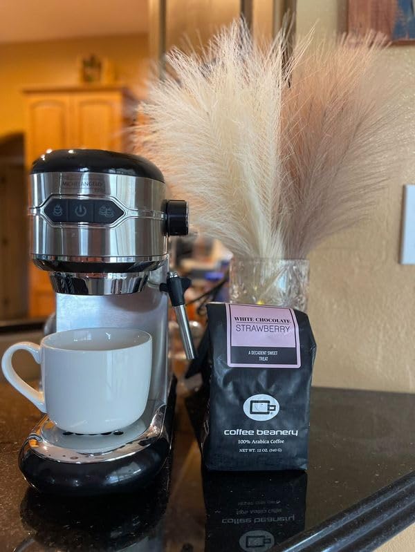 White Chocolate Strawberry Flavored Coffee, Specialty Arabica Coffee, Medium Roast, 12 ounce, Automatic Drip (Ground)