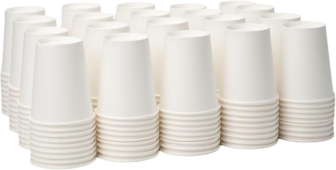 YEEHAW 8 oz 1000 Pack Disposable Paper Coffee Cups, White Hot Cups for Hot Coffee, Hot Liquid, Ideal for Cafes, Bistros, Businesses and Family