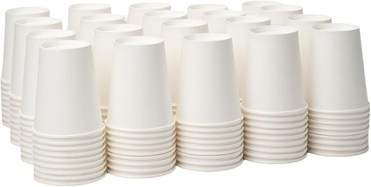 YEEHAW 8 oz 1000 Pack Disposable Paper Coffee Cups, White Hot Cups for Hot Coffee, Hot Liquid, Ideal for Cafes, Bistros, Businesses and Family