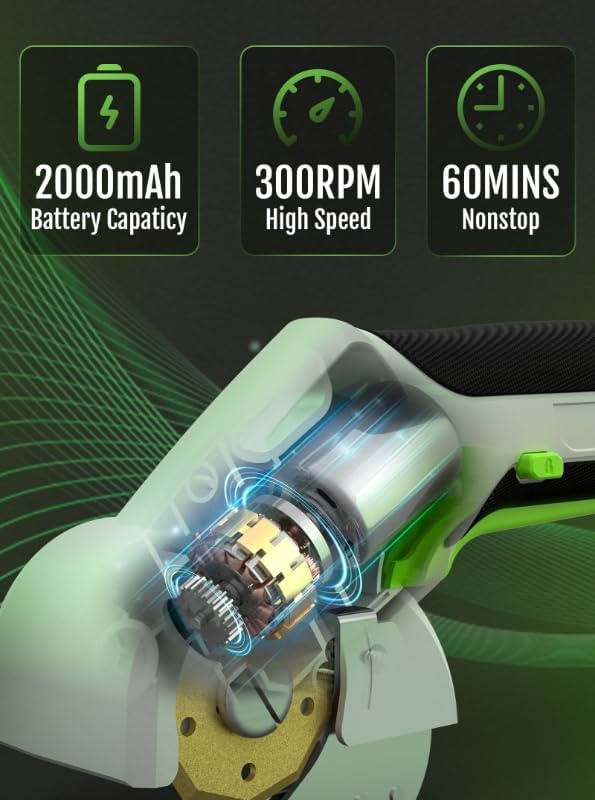 2025 NEW 4V Cordless Electric Scissors Tools, Cardboard Cutter with 2 Titanium Blade Accessories, Safety Lock, Rotary Cutter for Cardboard, Gifts for Men&Women - Frost White