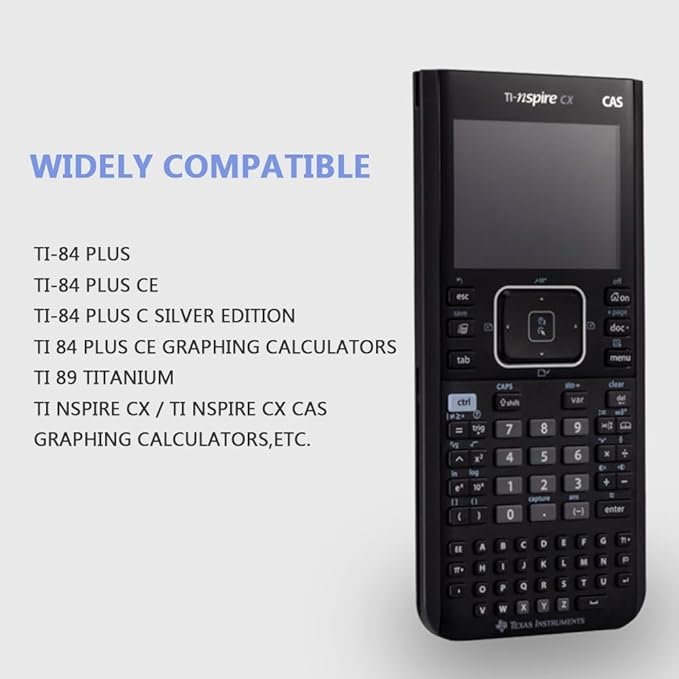 TI-84 Plus CE Charger Cable Kit - Wall AC Power Adapter for Texas Instruments Calculators - for TI-84 Plus C Silver Edition, TI 89 Titanium, TI Nspire CX/CX CAS - USB Power Graphing Calculator Charger