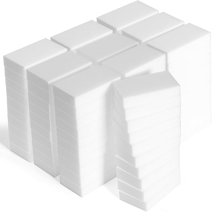 (100 Pack 3.9"x2.3"x0.8") Melamine Sponges Magic Cleaning Sponges in Bulk Eraser Sponges for Kitchen Bathroom Cleaning Supplies for Stains and Dirt