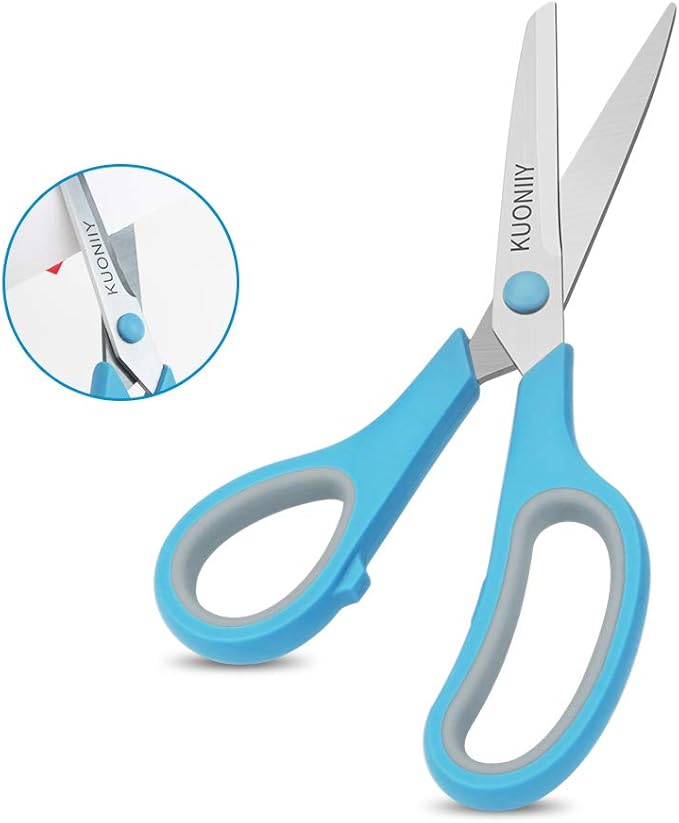Scissors, Sharp Blade, Ergonomic Handle, Sturdy Scissors for Office, Home, School, Sewing, Fabric, Craft Supplies, 20 Pack, 8 inch