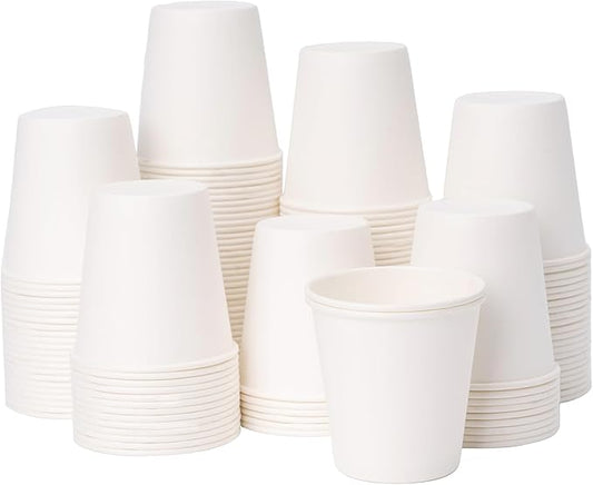 YEEHAW 3 oz 3000 Pack Disposable Paper Coffee Bathroom Cups, Small White Mouthwash Cup for Bathroom
