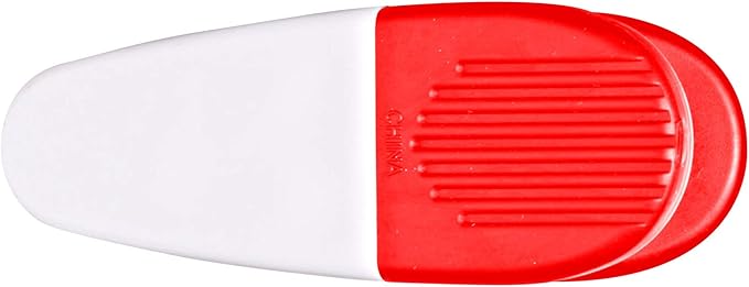 10 Magnetic Memo Holders Set - Large Clip, Plastic - White Red