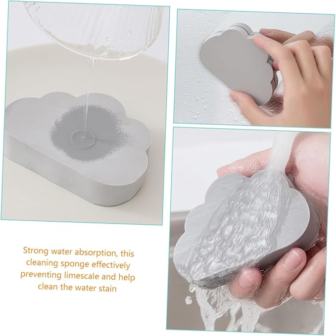 TOYANDONA Water Absorbent Cloud Shape PVA Sponge for Countertop and Washbasin Cleaning Strong Water Absorption Kitchen Bathroom Scrubber Decorative Cleaning Eraser for Stubborn Dirt