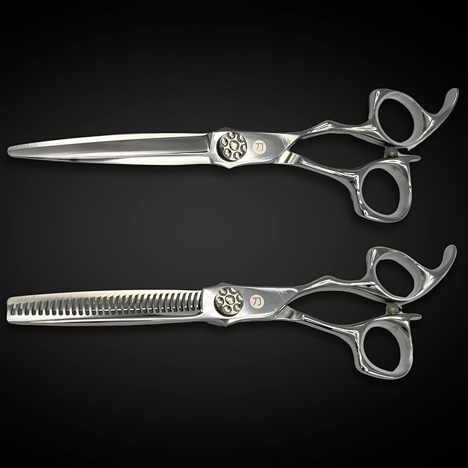 Saki Shears Grand Master 6" Set of Hair Cutting and Thinning Scissors - VG10 Japanese Steel - For Professional Hair Cutting