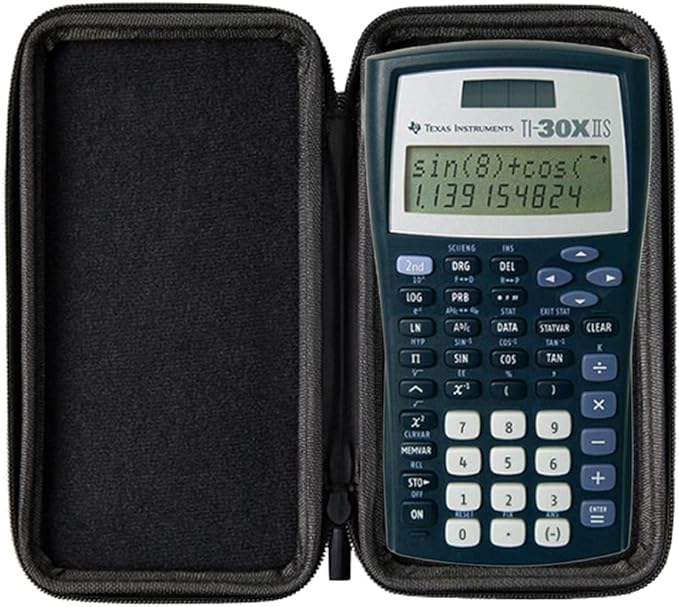 WYNGS Protective Case for Texas Instruments TI-30XIIS / TI-30XA / Case for Scientific Calculators in Dark Gray