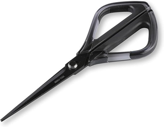 Seki Japan Stainless Steel Scissors, Hand Shears, Cardboard Opener, Fluorine coating, 7.9" Black