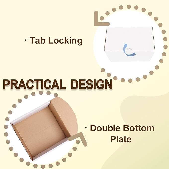 WIFTREY 25 Pack 6X6X4 Small Shipping Boxes for Business, White Corrugated Cardboard Box 6 x 6 x 4 for Mailing Packing Gifts