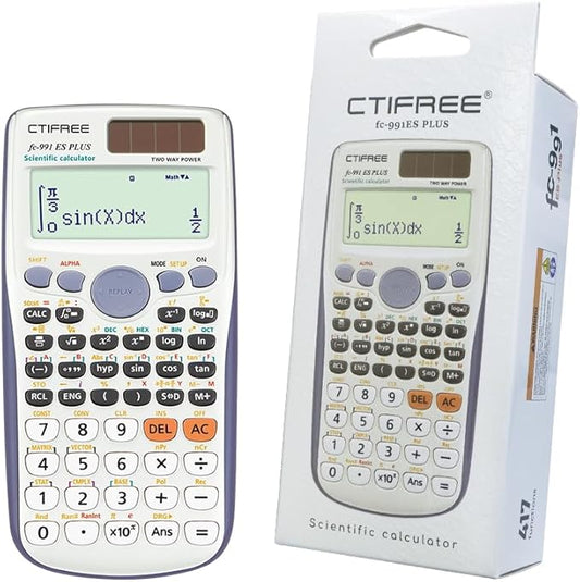 Scientific Calculators,Solar Scientific Calculator,Large Screen Calculator with 417 Functions for High School and College Students Calculus
