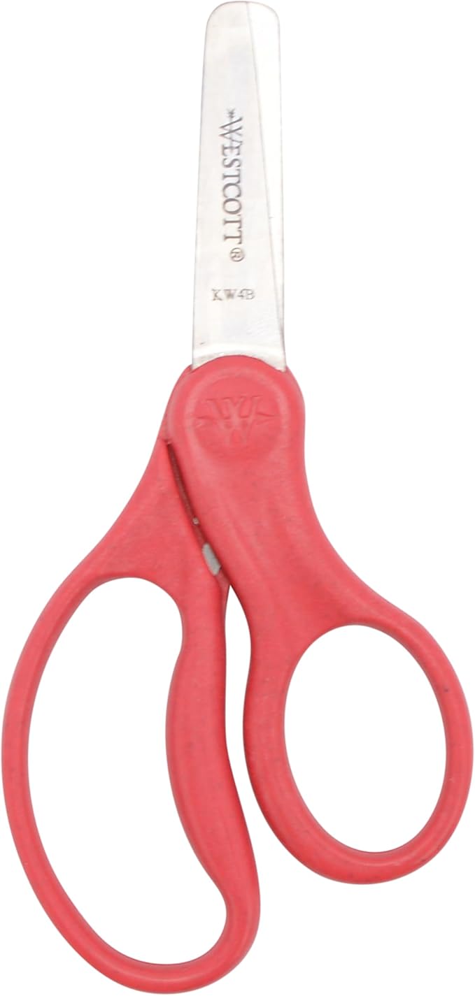 Westcott 5" KleenEarth Scissors 6-Pack, for Kids Ages 4+, Eco-Friendly Recycled Scissors for School and Craft Projects
