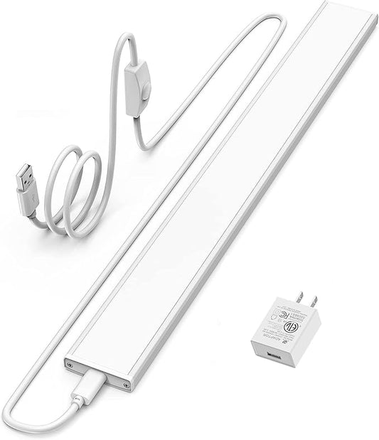 ASOKO Plug-in Under Cabinet Lighting, 16Inch LED Workbench Lights with Super Brighten 700Lumen and Dimmable 6000K Cool White, Memory Function Desk Lamp for Kitchen Sink/Desk/Workbench
