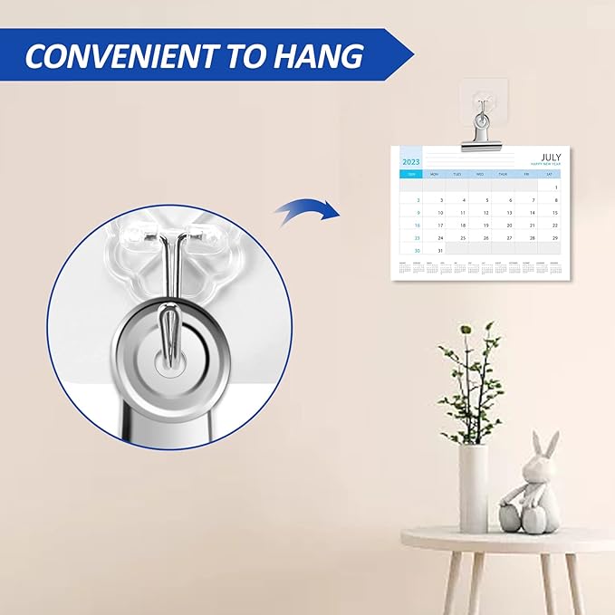 10 Pack Large Metal Hinge Clips - 2.5 Inch Silver Bull Hinge Paper Clips for Crafts, Drawing, Food Bags at Home, Office, School, Shop