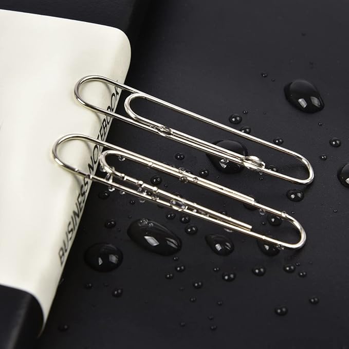 Binder Clips Paperclips, Sopito 300pcs Office Clips Set with Paper Clamps Rubber Bands for Office and School Supplies, Assorted Sizes Black