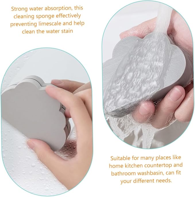 TOYANDONA Water Absorbent Cloud Shape PVA Sponge for Countertop and Washbasin Cleaning Strong Water Absorption Kitchen Bathroom Scrubber Decorative Cleaning Eraser for Stubborn Dirt