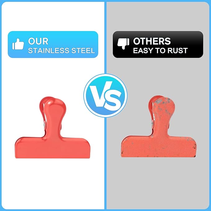 Chip Bag Clips, 12 Pack Heavy Duty Chip Clips Food Clip, Air Tight Seal Bag Clipfor Kitchen and Office to Seal Coffee Bags, Paper Sheets(Multi-Color)